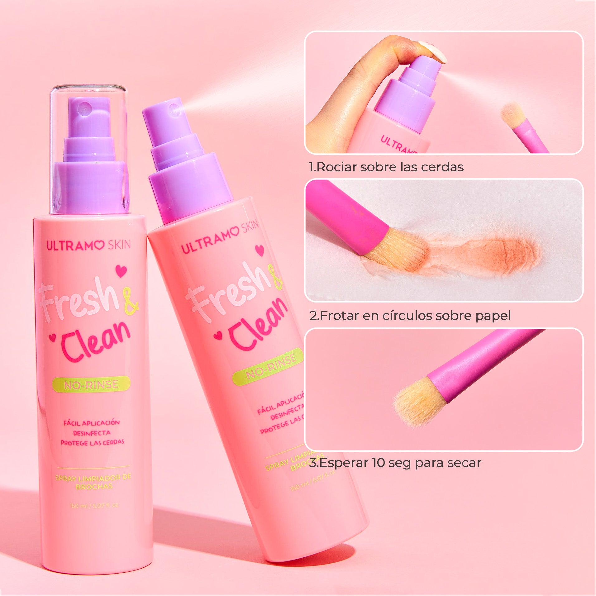ULTRAMO Spray Limpiador de Brochas 150ml FP604 - Imagen 4